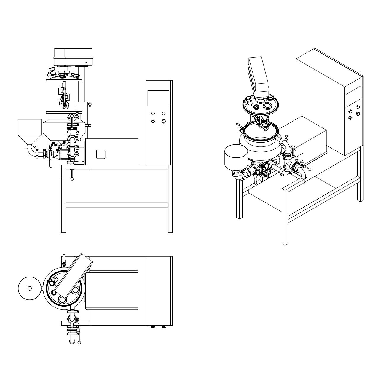 EPP-5/15W Vacuum Emulsifying Mixer for Mayonnaise Salad Sauce