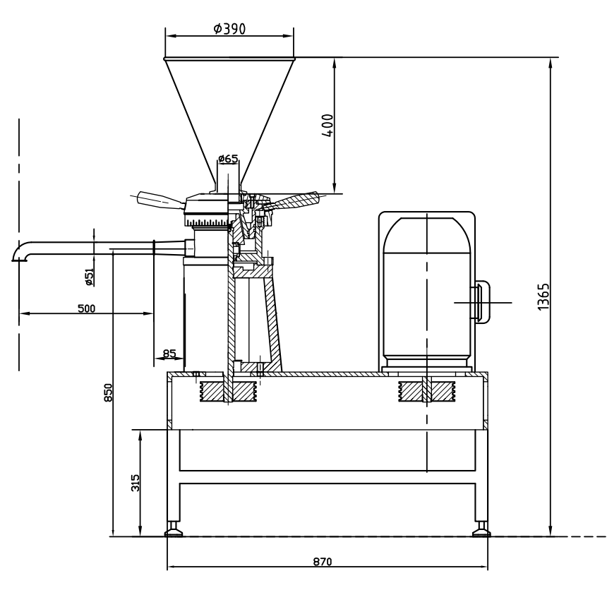 BCM-140 Colloid Mill Machine for Peanut Butter Pepper Sauce