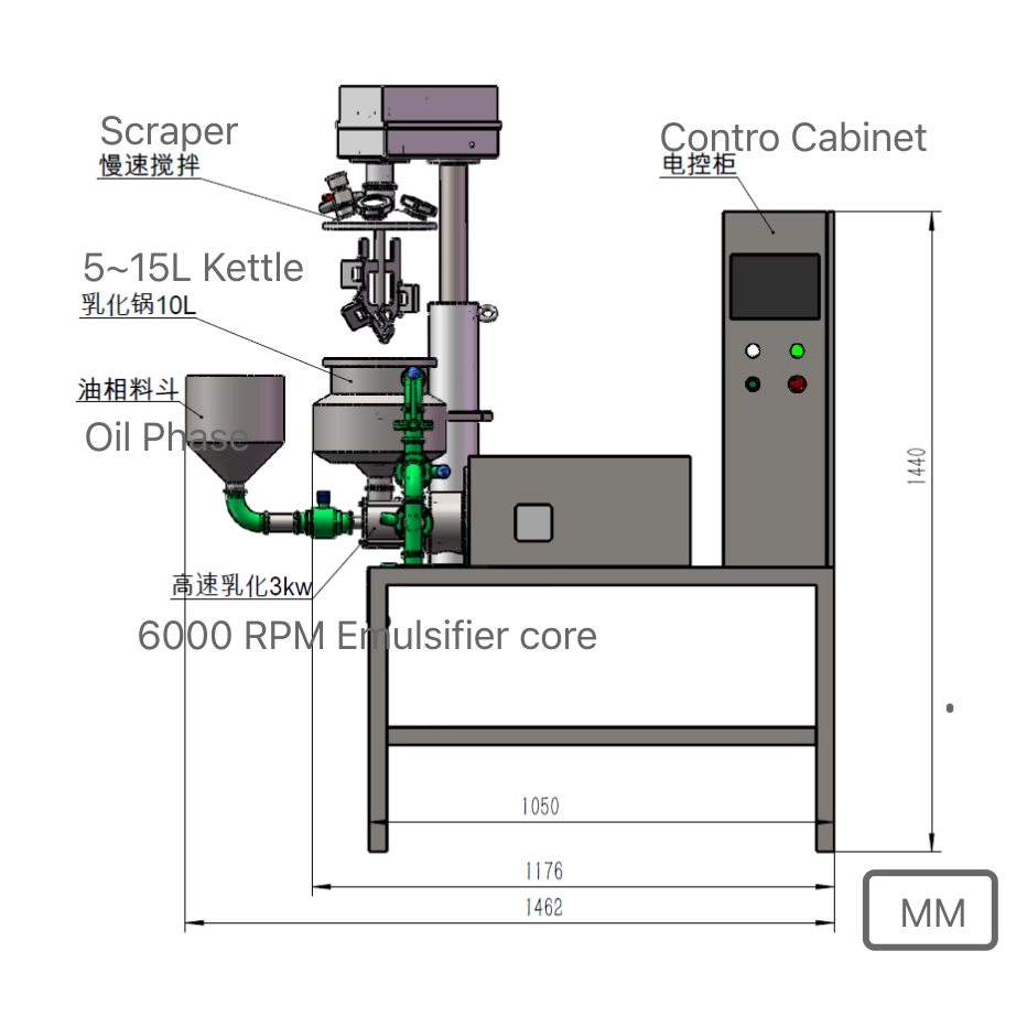 EPP-5/15W Vacuum Emulsifying Mixer for Mayonnaise Salad Sauce