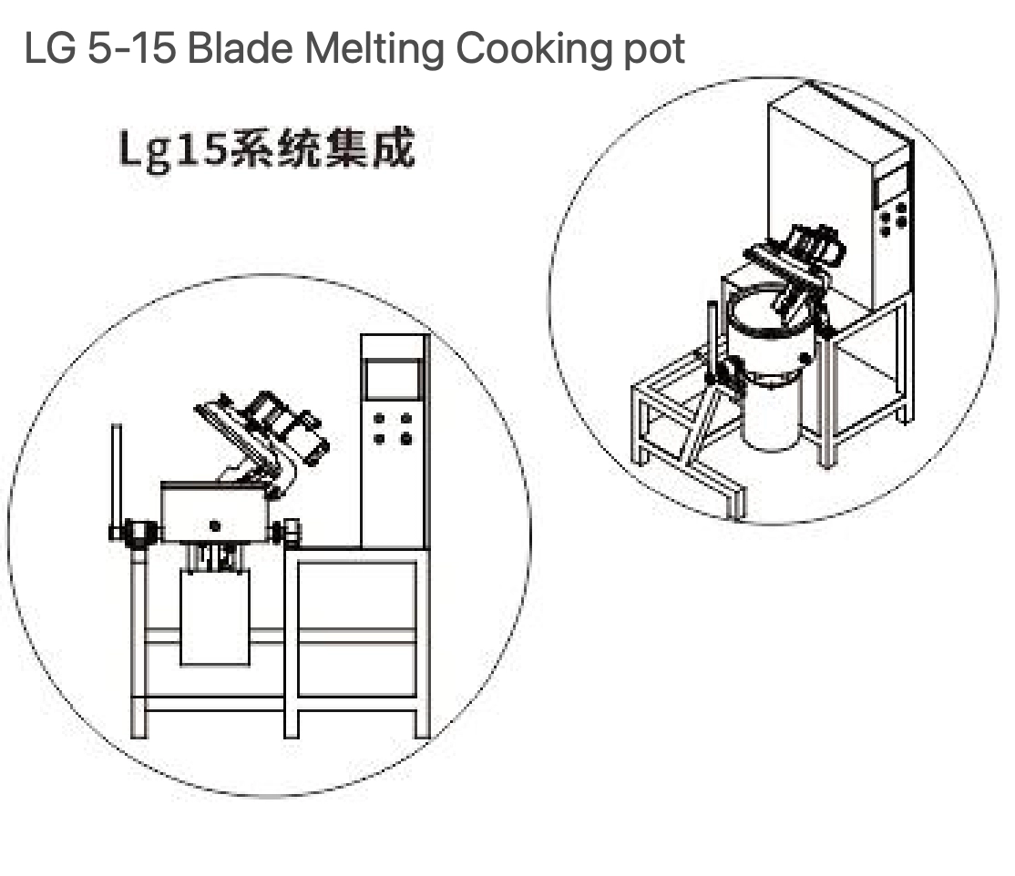 LG -15 Blade Cheese Mixer Melting Cooking Kettle